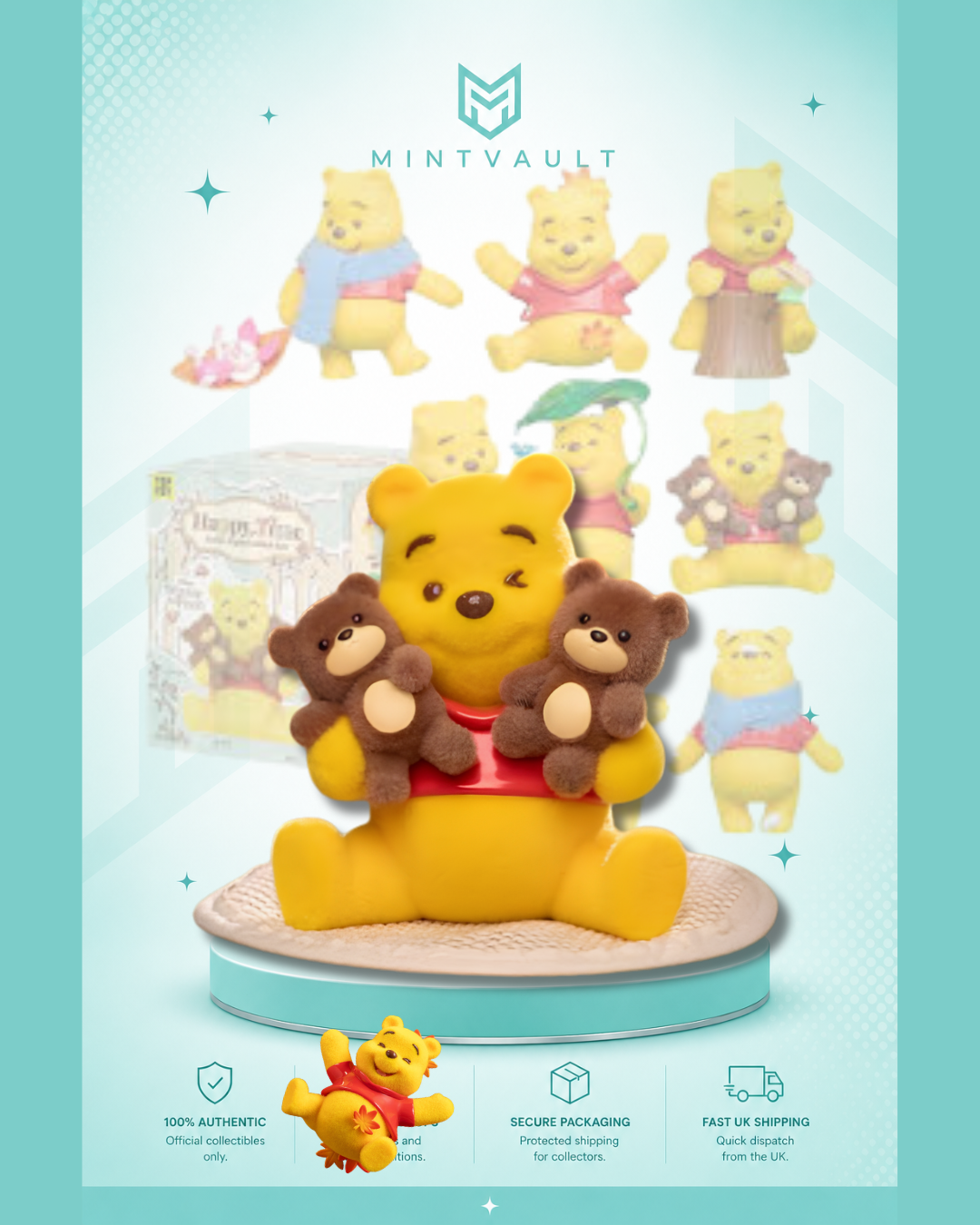 Disney Winnie the Pooh Happy Time Series Flocked Blind Box