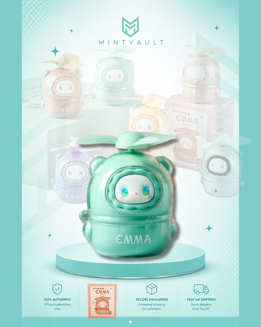 EMMA Mini Fan Lucky Series USB Rechargeable (Full Case)